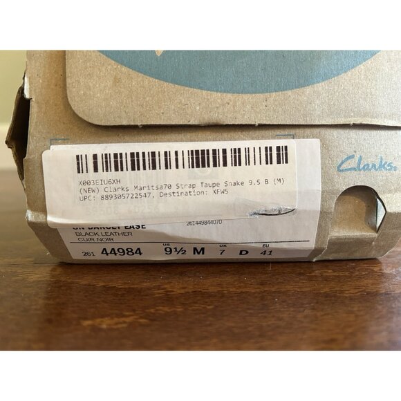 CLARKS Women's Un Darcey Black Leather Flats Closed Toe NEW Sz 9.5 M - Picture 4 of 9